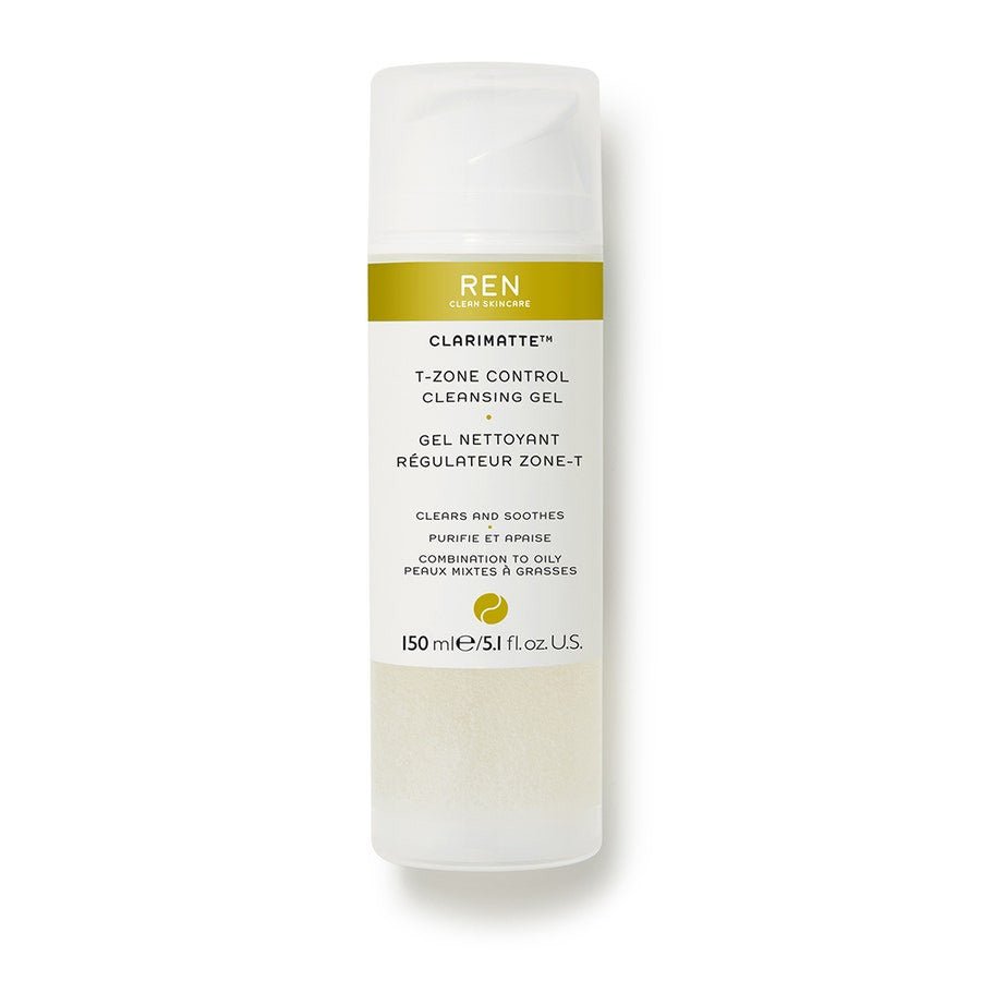 REN Clean Skincare Clarimatte(TM) T - Zone Regulating Cleansing Gel 150ml (5.07fl oz) - FrenchBeautyHub