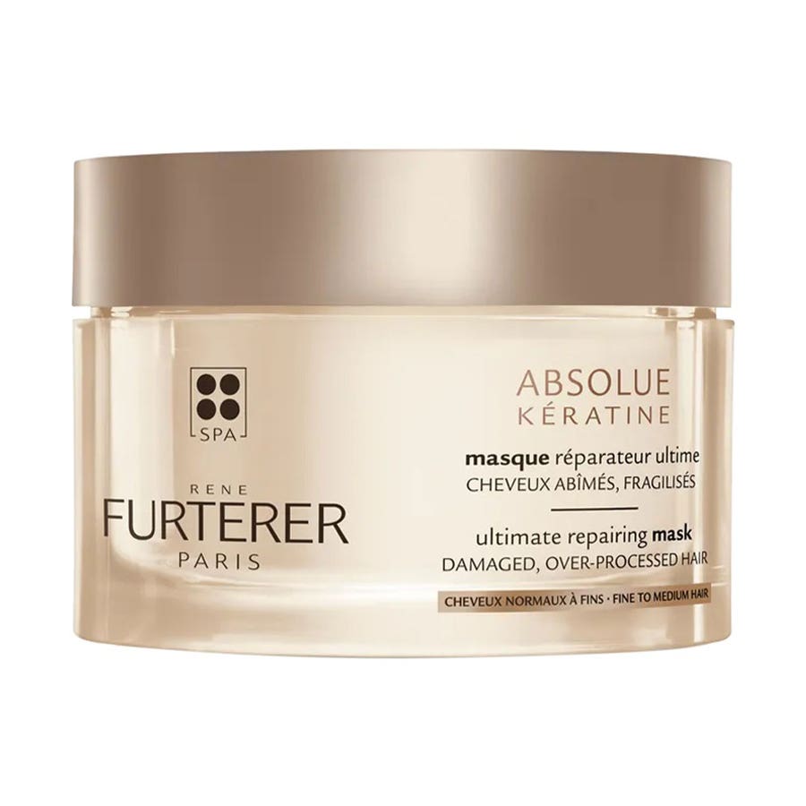 René Furterer Absolue Keratine Ultimate Repair Mask Damaged, weakened, normal to fine hair 200ml (6.76fl oz) - FrenchBeautyHub
