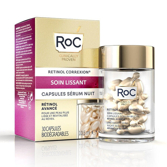Roc Retinol Correxion Smoothing Care Night Serum Capsules x30 - FrenchBeautyHub