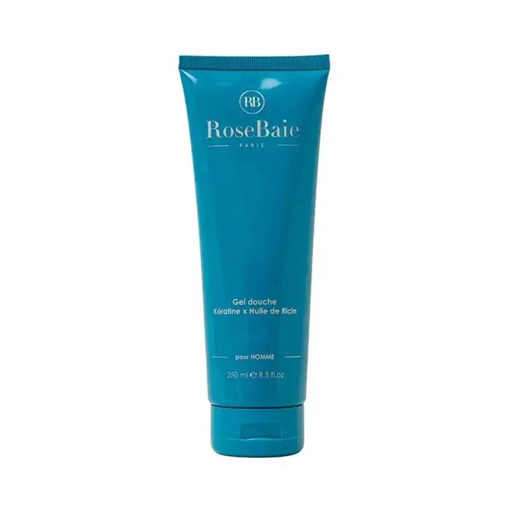 Rosebaie Shower Gel Castor Oil x Kératine 250ml (8.45fl oz) - FrenchBeautyHub
