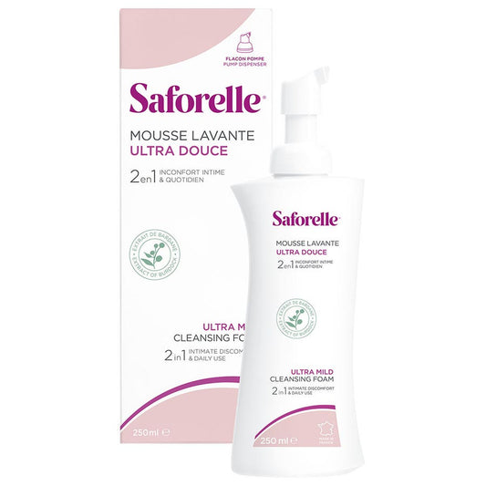 Saforelle Ultra Mild Cleansing Foam 250ml (8.45fl oz) - FrenchBeautyHub