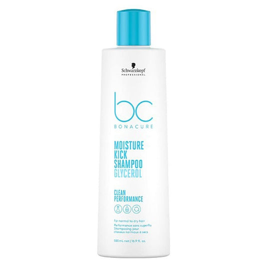 Schwarzkopf Professional Hyaluronic Moisture Kick Glycerol Shampoo BC Bonacure Normal to dry hair 500ml (16.90fl oz) - FrenchBeautyHub