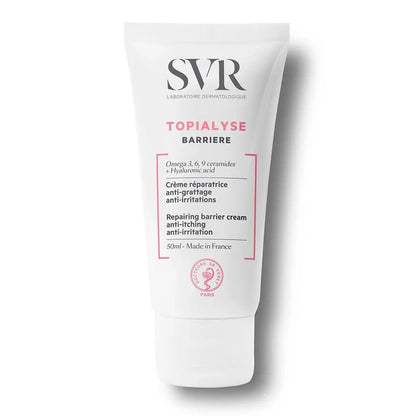 SVR Topialyse Repairing Barrier Cream with Omega 3, 6, 9 Ceramides and Hyaluronic Acid - FrenchBeautyHub