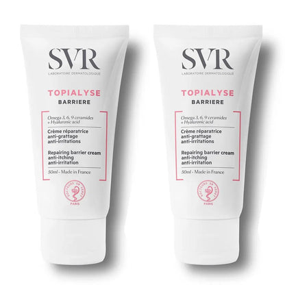 SVR Topialyse Repairing Barrier Cream with Omega 3, 6, 9 Ceramides and Hyaluronic Acid - FrenchBeautyHub
