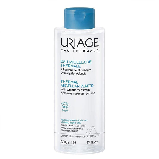 Uriage Thermal Micellar Water for Normal To Dry Skin 500ml (16.90 fl oz) - FrenchBeautyHub