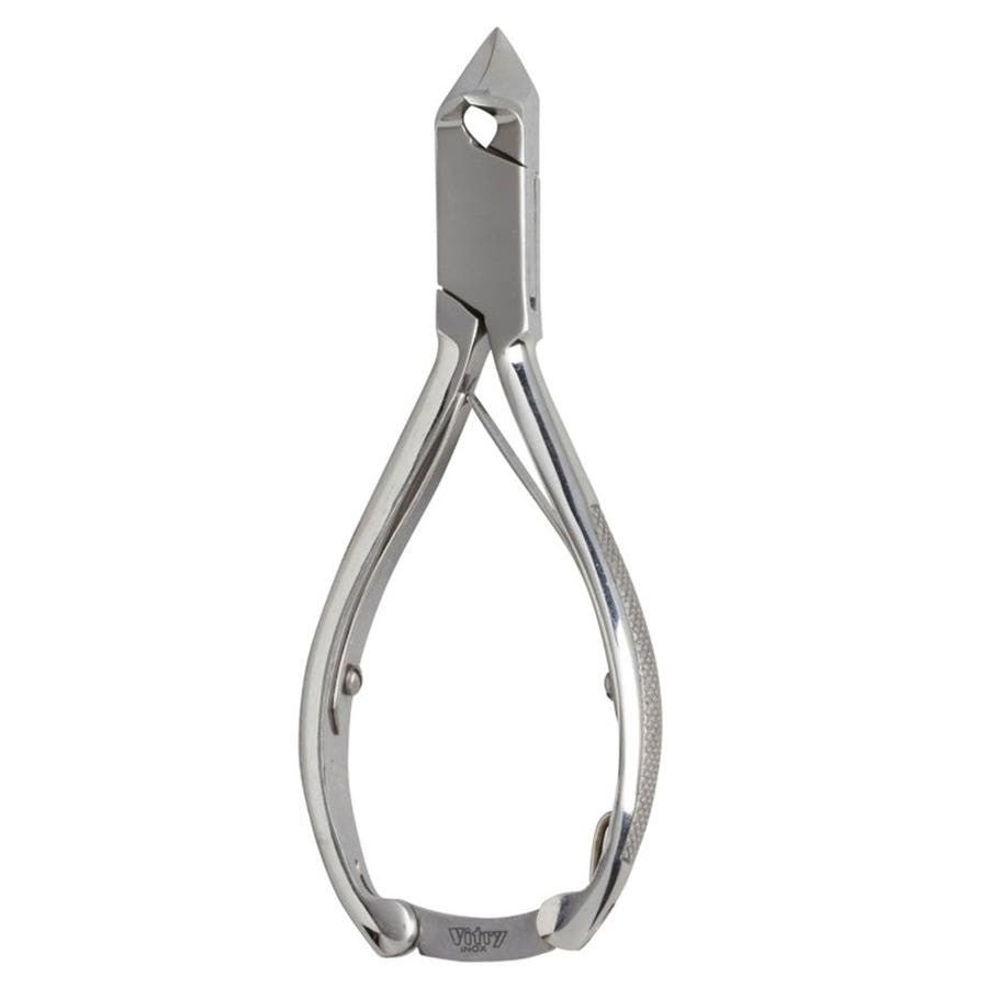Vitry Skin Pliers With Clasp 52F - 12cm Stainless Steel Clip for Precise Nail Care - FrenchBeautyHub