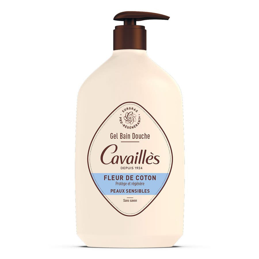 Rog Cavaills Bath & Shower Gel Cotton Flower Sensitive Skin 1L (33,81fl oz)