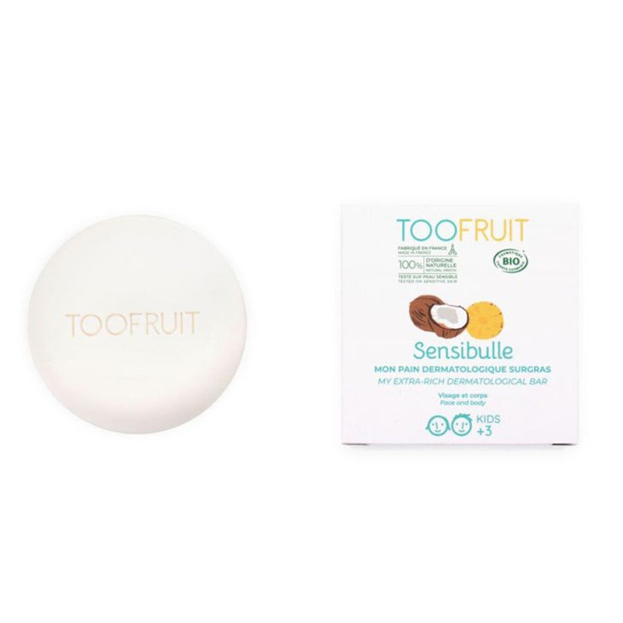 115870__22940.1721913291.1280.1280 Toofruit Sensibulle Pineapple and Coco Superfatted Dermatological Bar 85g (2.99 oz) - Image 1