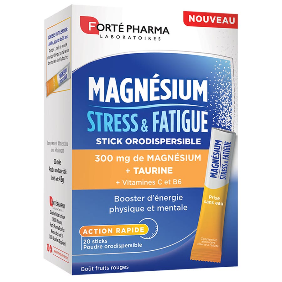 Forté Pharma Magnesium Stress & Fatigue 20 sticks 300g (10.58 oz)