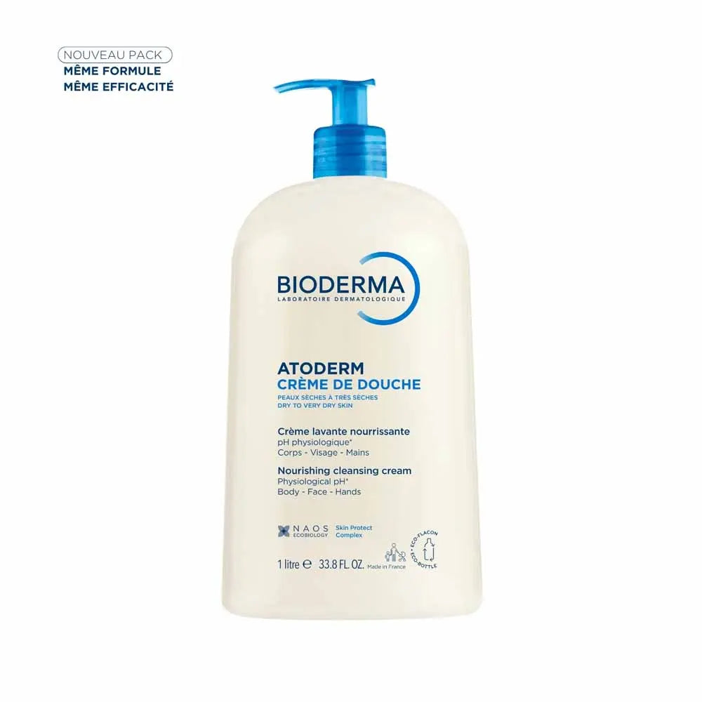 Bioderma Atoderm Ultra-Nourishing Shower Cream for Normal to Dry Skin 1L (33.81 fl oz)