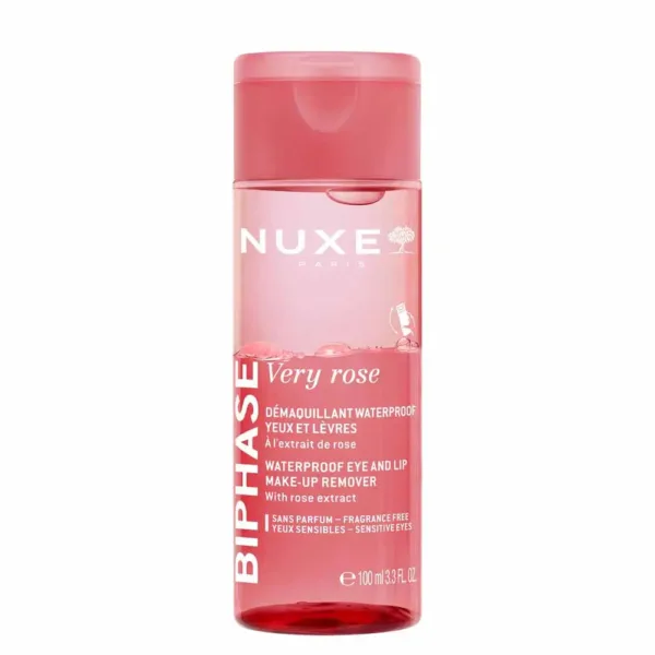 Nuxe Very Rose Bi-Phase Waterproof Eye and Lip Make-Up Remover 100ml (3.38 fl oz)