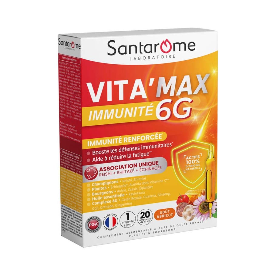 Santarome Vita'max Immunity 6g (0.21oz) 20 Ampoules