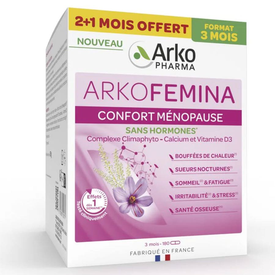 173987_b48a2474-2456-462a-a2d4-3b51ffc9b657 Arkopharma Arkofemina Menopause Comfort 180 capsules 300g (10.58 oz) - Image 1