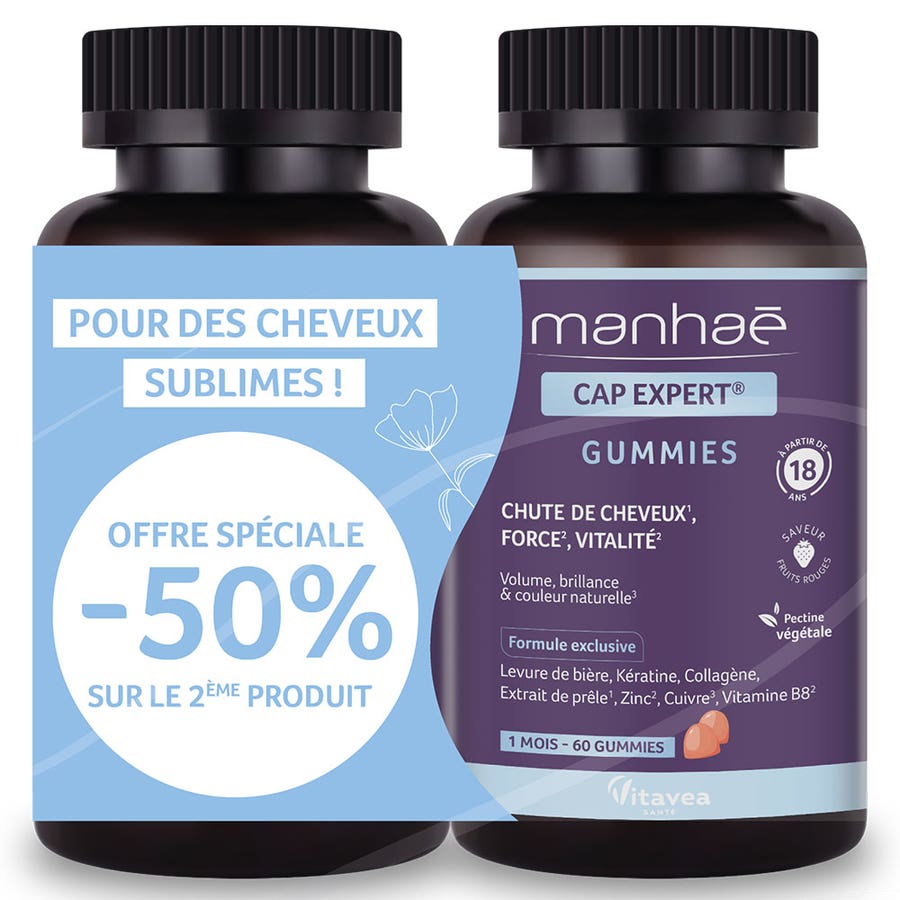 Vitavea Santé Cap Expert Hair Expert Force Vitalité 2x60 Gummies 300g (10.58 oz)