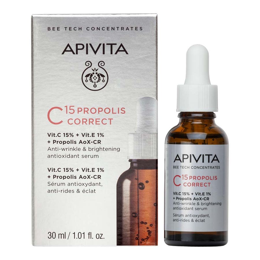 Apivita Bee Tech Concentrates C15 Propolis Correct Anti-Wrinkle and Radiance Serum 30ml (1.01 fl oz)