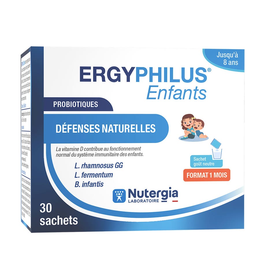 Nutergia Ergyphilus Children's Probiotics supports natural defences 30 sachets
