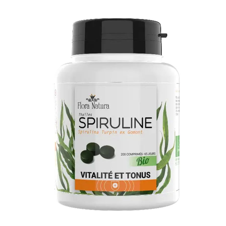 194423 Flora Natura Organic spirulina 200 tablets - Image 1