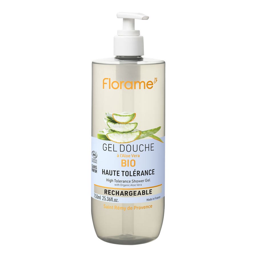 Florame Provence High Tolerance Organic Shower Gel with organic aloe vera 750ml (25.36 fl oz)