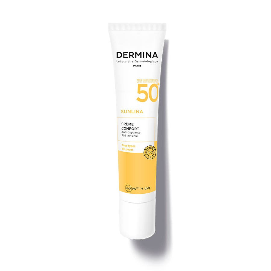 89971__12909.1719612276.1280.1280 Dermina Sunlina Comfort Sunscreen Cream SPF50 40ml (1.35fl oz) - Image 1