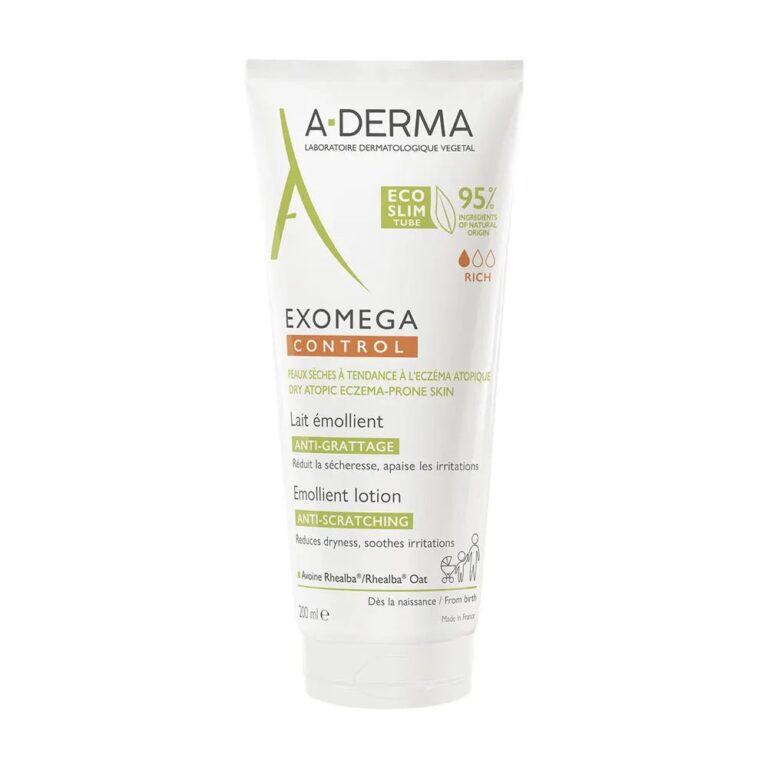 A - Derma Exomega Control Emollient Lotion for Dry Skin Prone to Atopy - FrenchBeautyHub