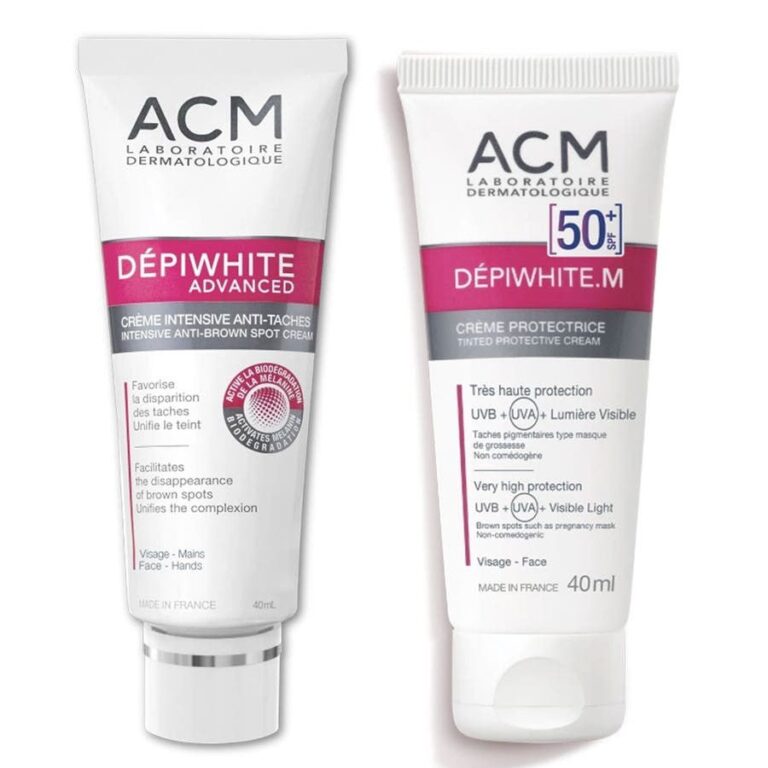 Acm Depiwhite M+Advanced Intensive Anti - Spot Cream & Protective Cream SPF50 40ml x2 (1.35fl oz x2) - FrenchBeautyHub