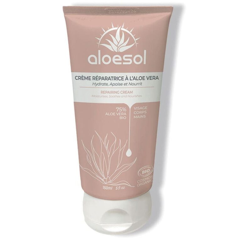 Aloesol Repairing cream 75 Organic Aloe Vera 150ml (5.07fl oz) - FrenchBeautyHub