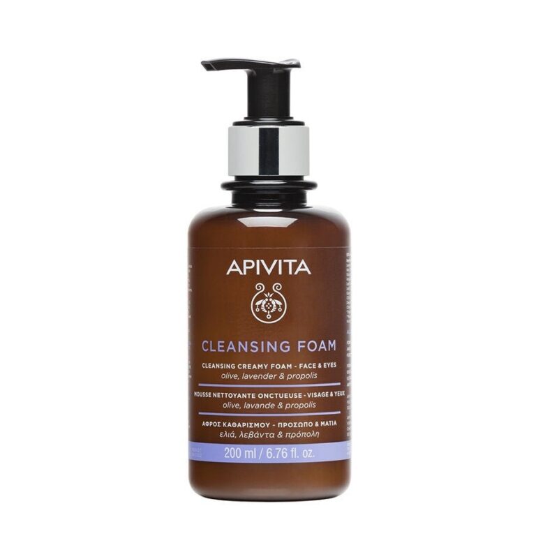 Apivita Creamy Cleansing Foam Face and eyes 200ml (6.76fl oz) - FrenchBeautyHub