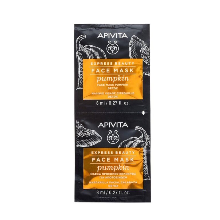 Apivita Express Beauty Pumpkin Detox Face Mask 8ml x2 (0.27fl oz x2) - FrenchBeautyHub