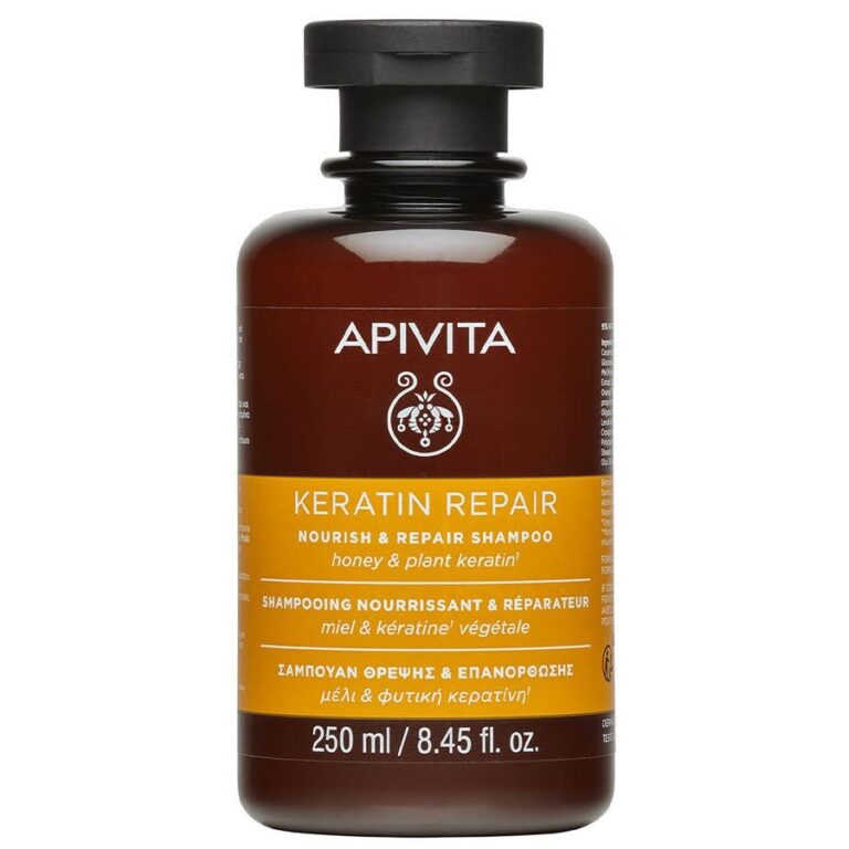 Apivita Keratin Repair Nourishing and Repairing Shampoo 250ml (8.45fl oz) - FrenchBeautyHub