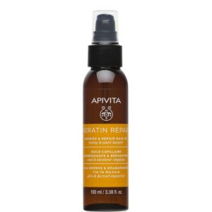 Apivita Keratin Repair Nourishing Repairing Capillary Oil 100ml (3.38fl oz) - FrenchBeautyHub