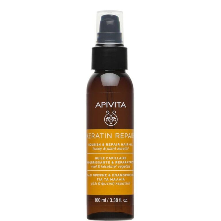 Apivita Keratin Repair Nourishing Repairing Capillary Oil 100ml (3.38fl oz) - FrenchBeautyHub