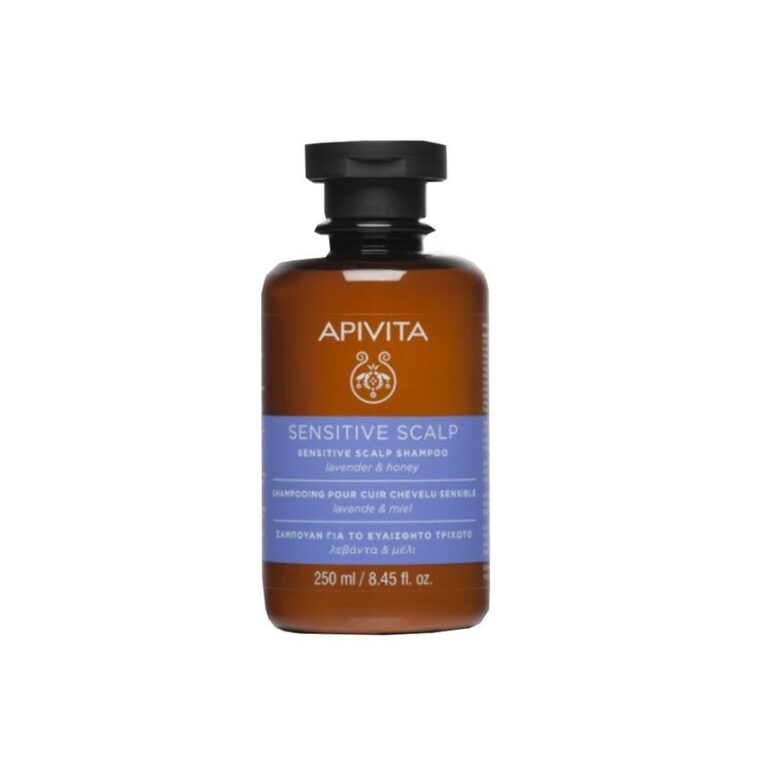 Apivita Lavender and Honey Shampoo for Sensitive Scalp 250ml (8.45 fl oz) - FrenchBeautyHub