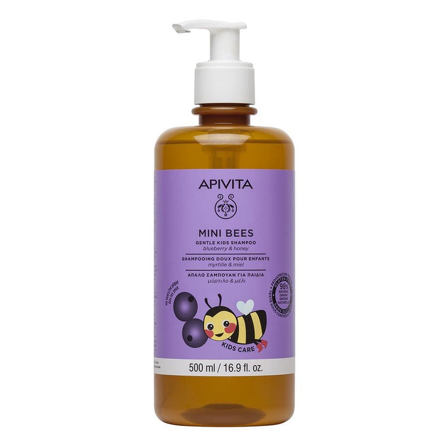 Apivita Mini Bees Gentle Shampoo For Children Blueberry & Honey 500ml (16.90fl oz)