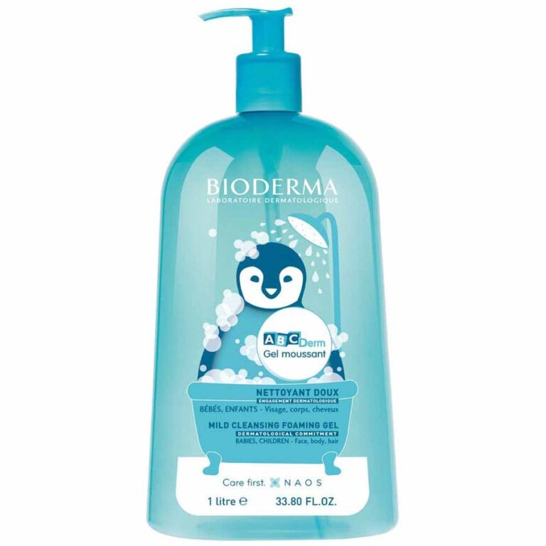 Bioderma Abcderm Gentle Cleansing Foaming Gel for Babies & Children Gel lavant doux 1L (33.81fl oz) - FrenchBeautyHub