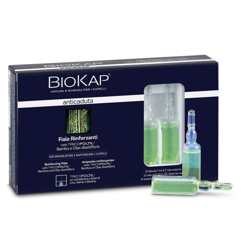 Biokap Fortifying Anti - Hair Loss Ampoules 7ml x12 (0.23fl oz x12) - FrenchBeautyHub