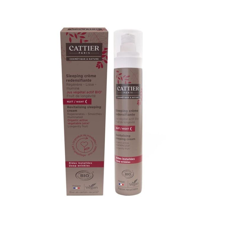Cattier Anti - Aging Redensifying Sleeping Cream Bio 50ml (1.69 fl oz) - FrenchBeautyHub