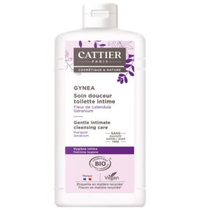 Cattier Gynea Gentle Care Intimal Hygiene Calendula Flower and Organic Geranium 500ml (16.91fl oz) - FrenchBeautyHub