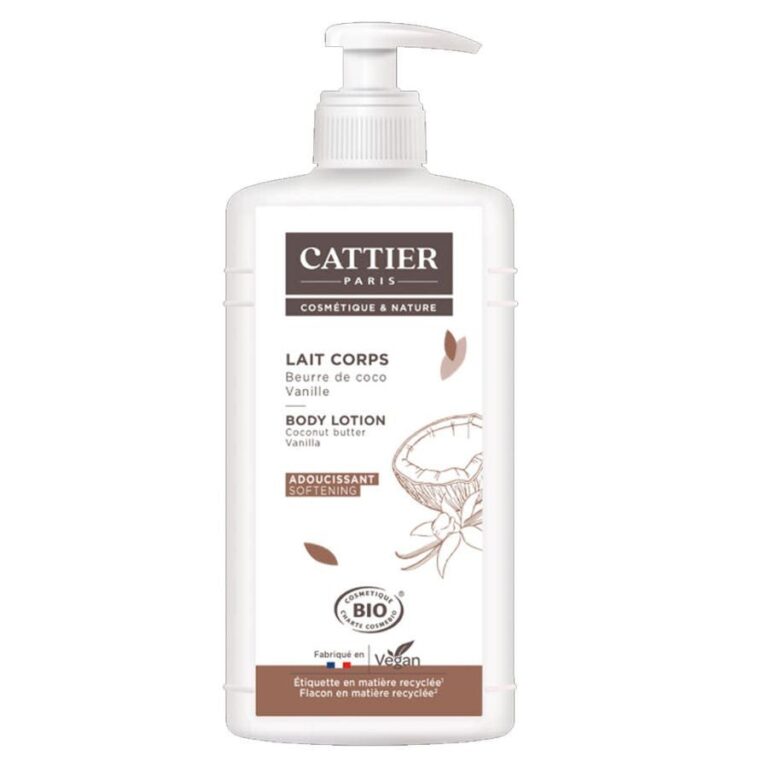 Cattier Organic Vanilla Coco Butter Body Lotion 500ml (16.90fl oz) - FrenchBeautyHub