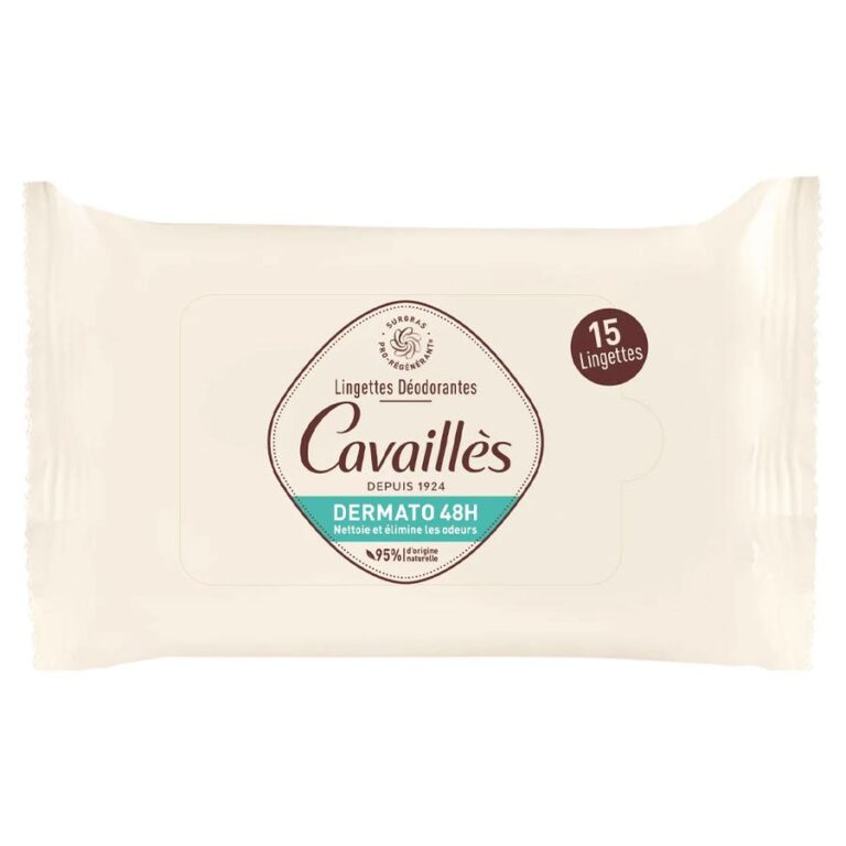 Cavaillès Dermato 48H Deodorant Wipes x15 - FrenchBeautyHub
