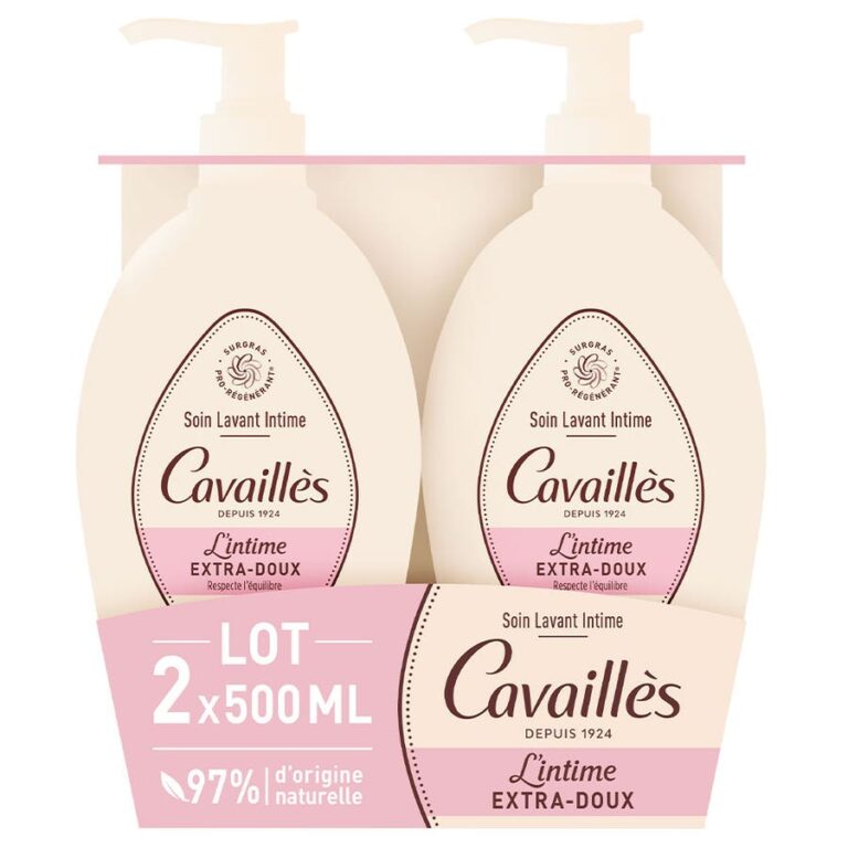 Cavaillès Intimate Dryness Extra - Gentle Natural Intimate Care 500ml x2 (16.91fl oz x2) - FrenchBeautyHub