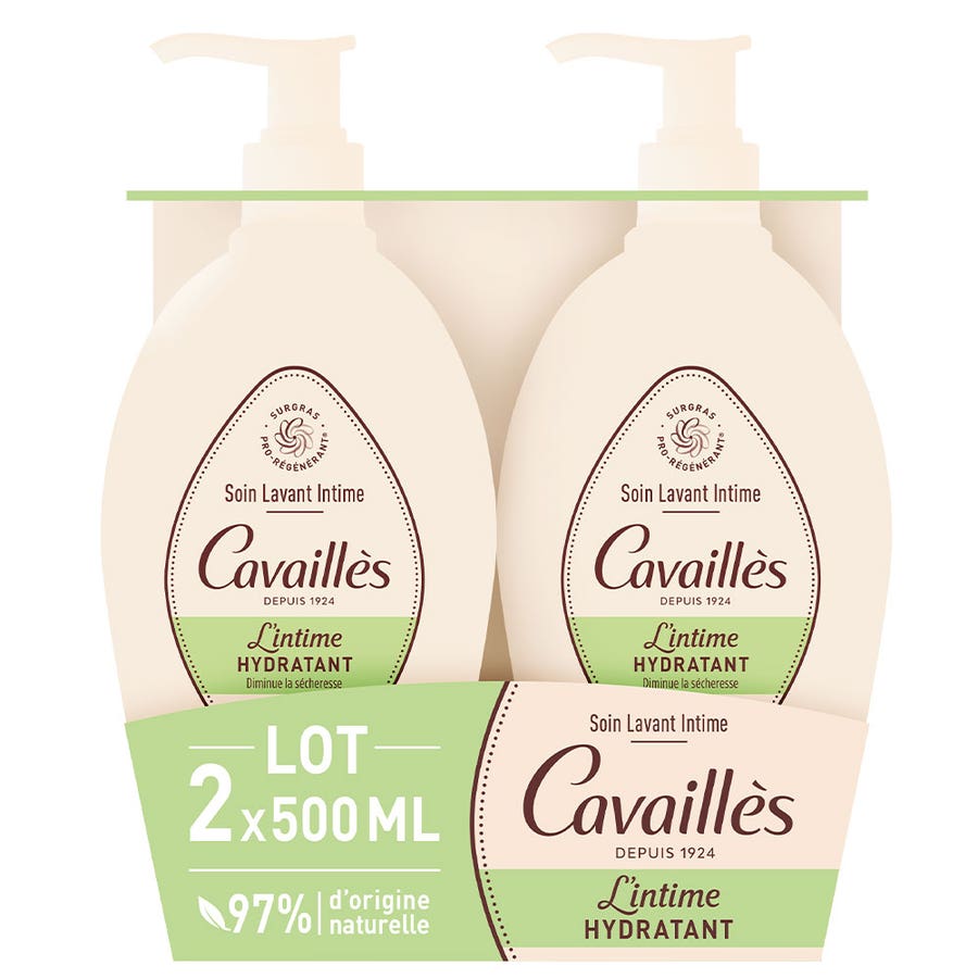 cavailles-intimate-dryness-hydrating-cleansing-care-drought-500ml-x2-1691fl-oz-x2-299946 Cavaillès Intimate Dryness Hydrating Cleansing Care Drought 500ml x2 (16.91fl oz x2) - FrenchBeautyHub