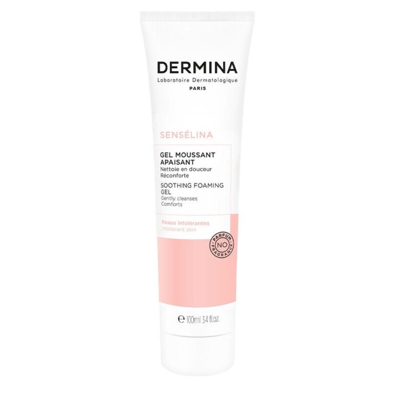 Dermina Senselina Soothing Foaming Gel Sensitive Skin 100ml (3.38fl oz) - FrenchBeautyHub