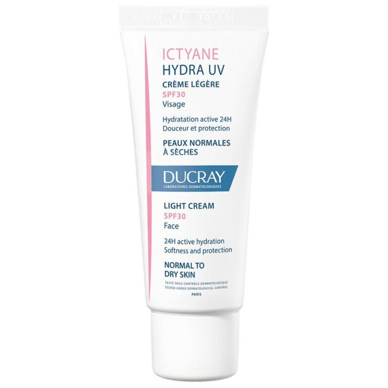 Ducray Ictyane Hydra Uv Light Cream Spf30 Face 40ml (1.35fl oz) - FrenchBeautyHub