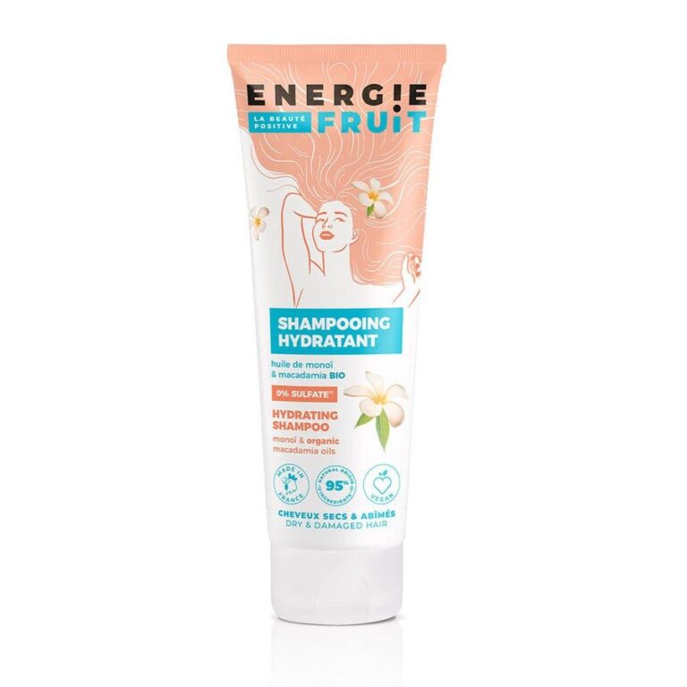 Energie Fruit Organic Monoi & Macadamia Oil Sulfate Free Shampoo Dry & Damaged Hair 250ml (8.45fl oz) - FrenchBeautyHub