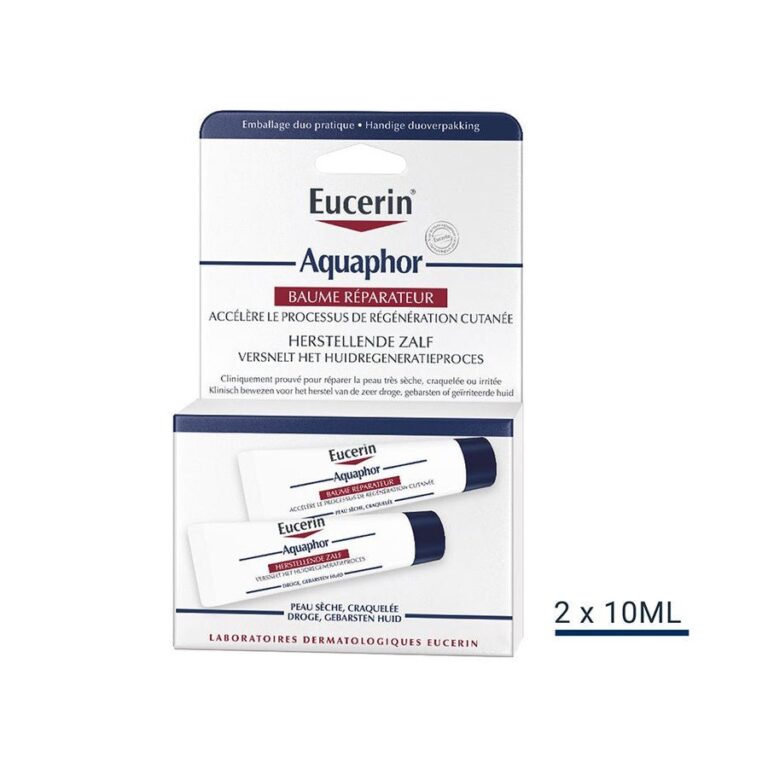 Eucerin Aquaphor Repairing Balm Dry and Cracked Skin 10g x2 (0.35 oz x2) - FrenchBeautyHub