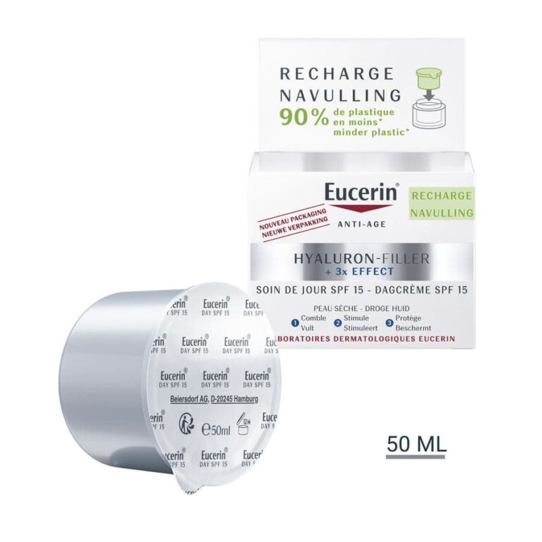 Eucerin Hyaluron - Filler + 3x Effect Spf15 Anti - Aging Day Care Refill dry skin 50ml (1.69fl oz) - FrenchBeautyHub