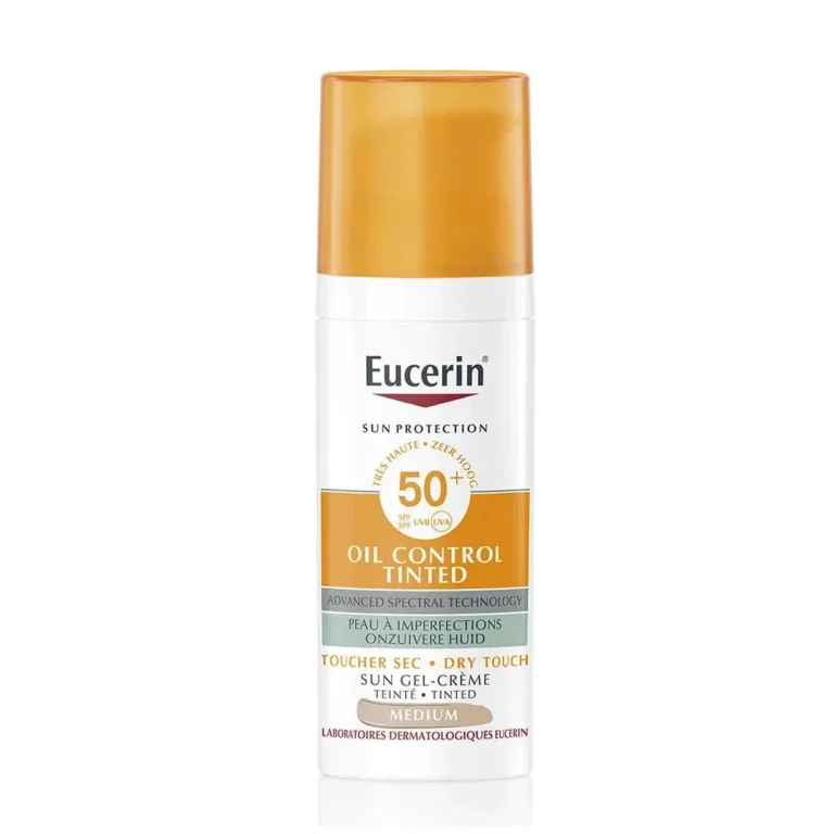 Eucerin Sun Protection Oil Control Tinted Gel - Cream SPF50+ Medium – 50ml (1.69fl oz) - FrenchBeautyHub