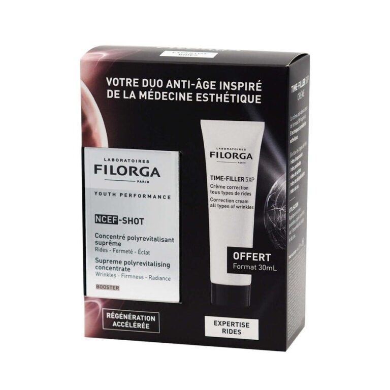 Filorga NCEF - Shot Duo Concentrated Serum 15ml (0.50fl oz) + Time - Filler Cream 5XP 30ml (1.01fl oz) - FrenchBeautyHub