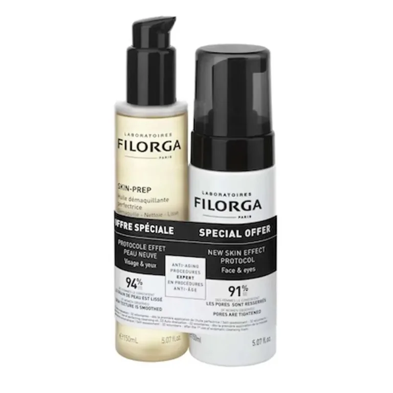Filorga Skin - Prep Cleansing Oil + Cleansing Foam Duo 550ml (18.58fl oz) - FrenchBeautyHub