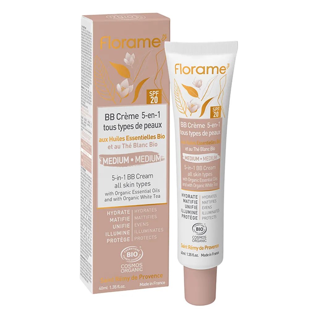 Florame BB Creme 5 - in - 1 SPF20 Organic for All Skin Types 40ml (1.35 fl oz) - FrenchBeautyHub